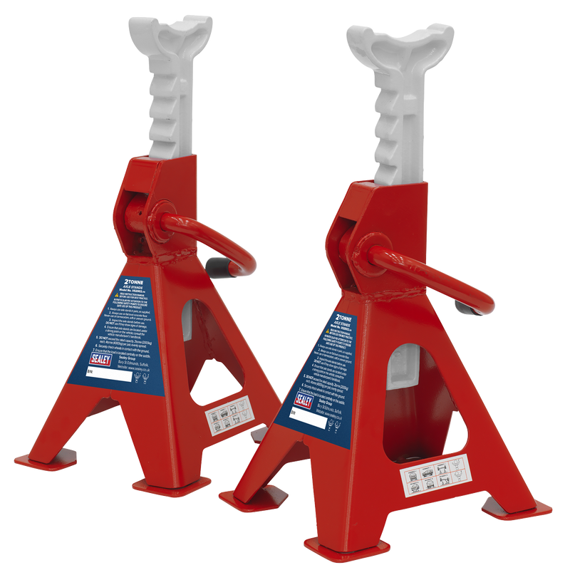 Sealey VS2002 Ratchet Type Axle Stands (Pair) 2 Tonne Capacity per Stand - additional view 3
