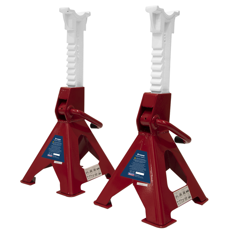 Sealey VS2003 Ratchet Type Axle Stands (Pair) 3 Tonne Capacity per Stand - additional view 2