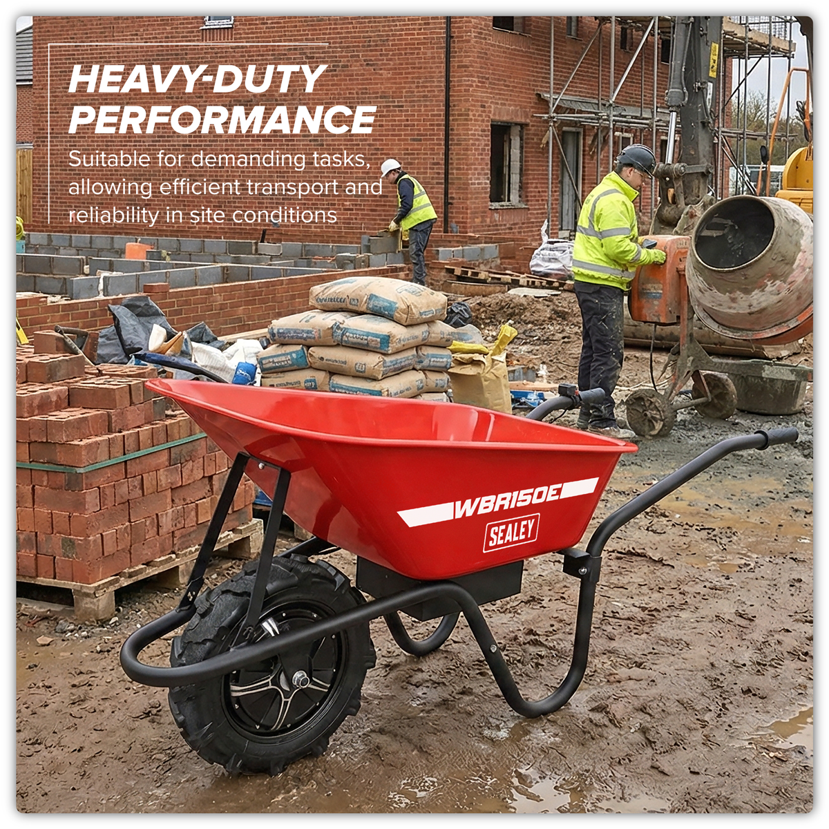 Sealey WBR150E Electric Wheelbarrow 150kg Capacity - additional view 6