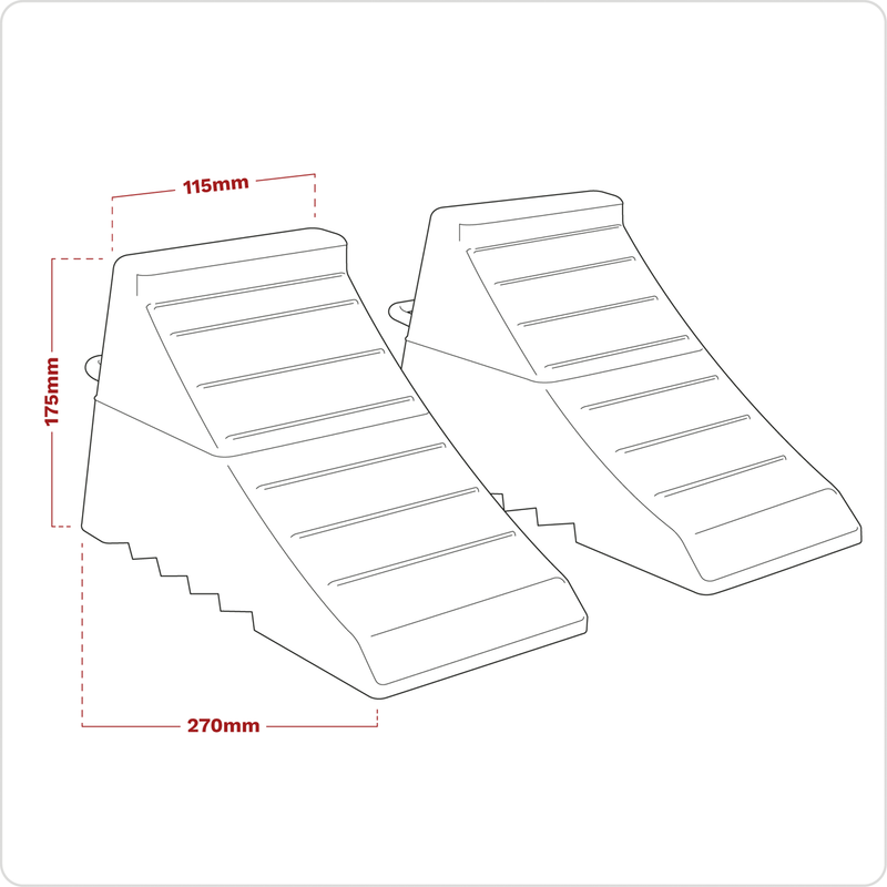Sealey WC02 Rubber Wheel Chocks - Pair - additional view 4