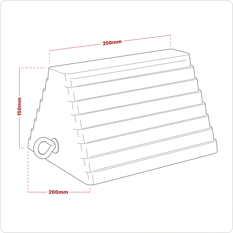 Sealey WC03 Rubber Wheel Chock 3.8kg - Single - additional view 4