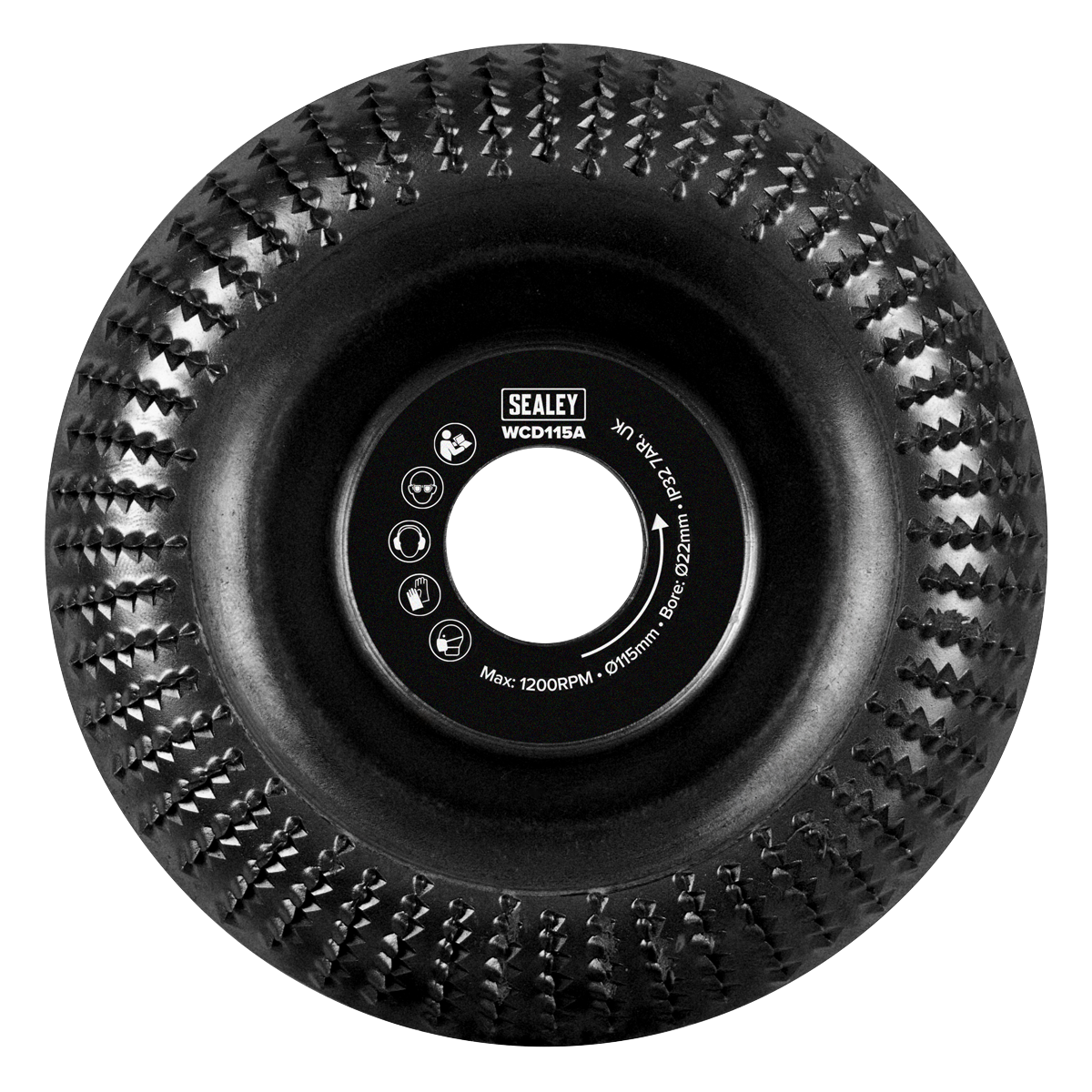 Sealey WCD115A 115mm Arc Shape Wood Carving Disc 22mm Bore - additional view 6