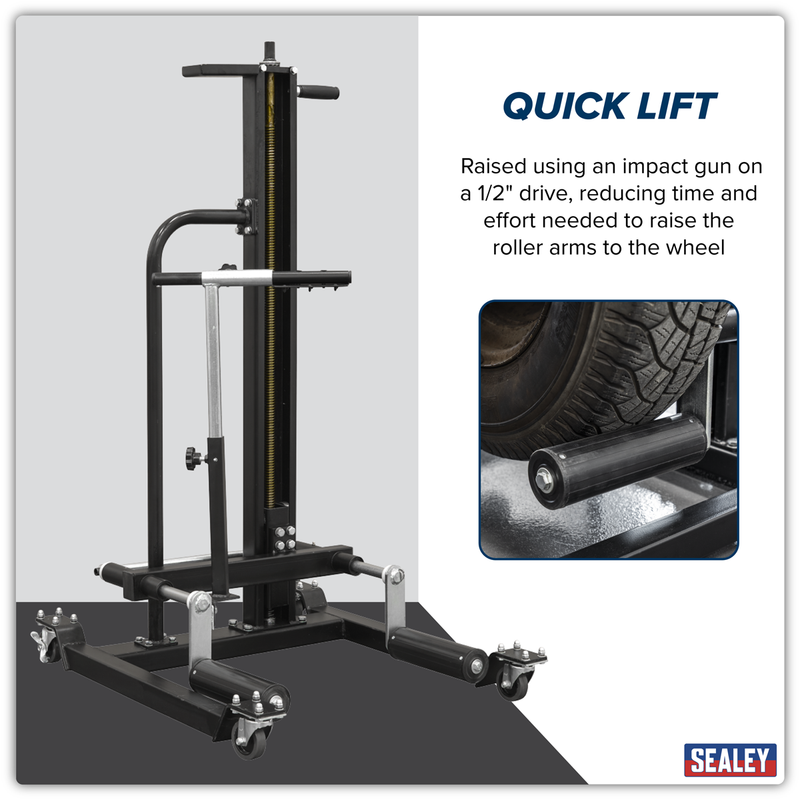 Sealey WD50QLS Viking Quick Lift Wheel Removal/Lifter Trolley 50kg Capacity - additional view 11