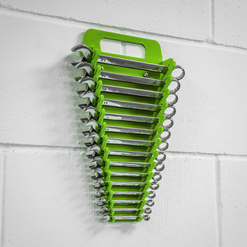 Sealey WR08HV Premier Spanner Rack Capacity 15 Spanners - Hi-Vis Green - additional view 11