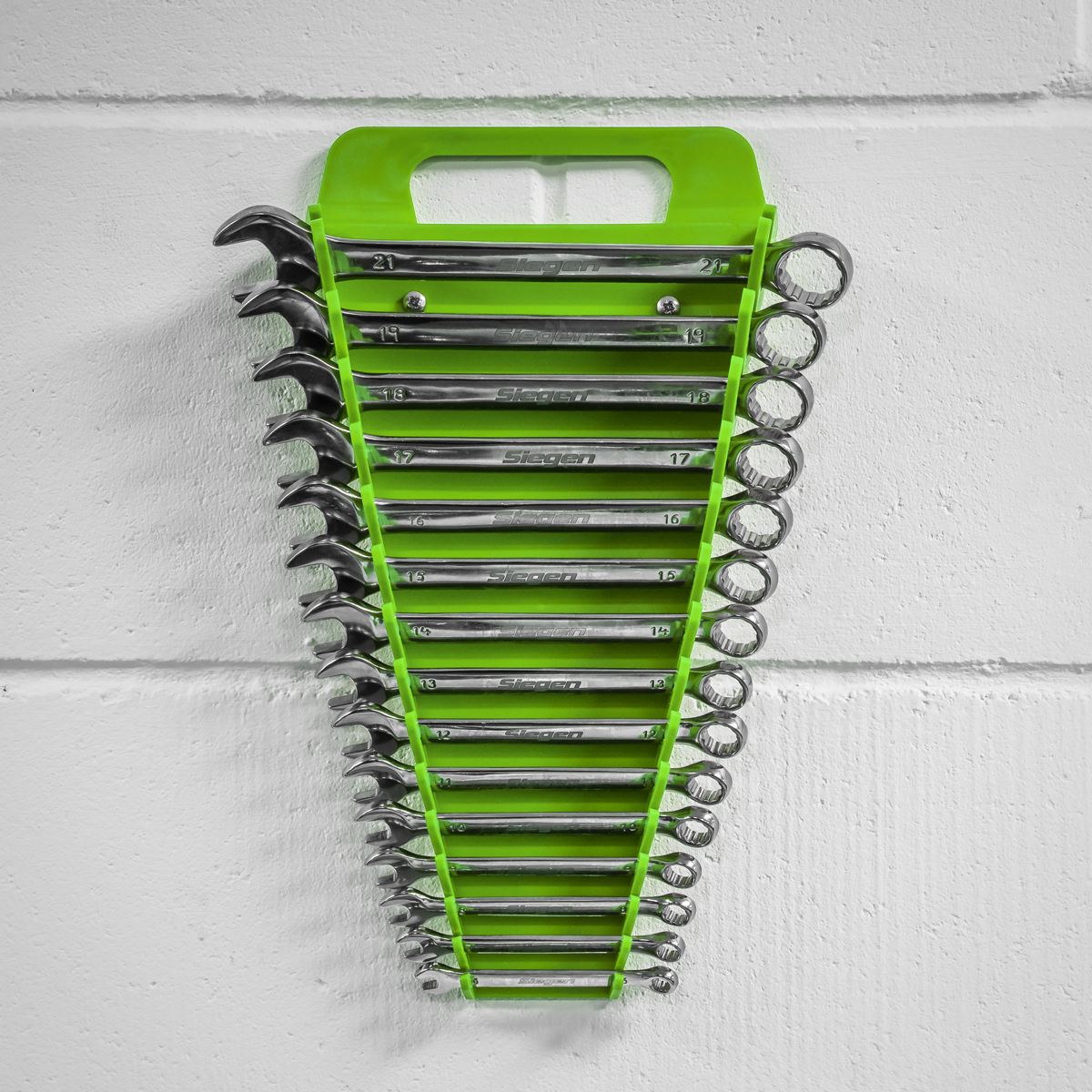 Sealey WR08HV Premier Spanner Rack Capacity 15 Spanners - Hi-Vis Green - additional view 10