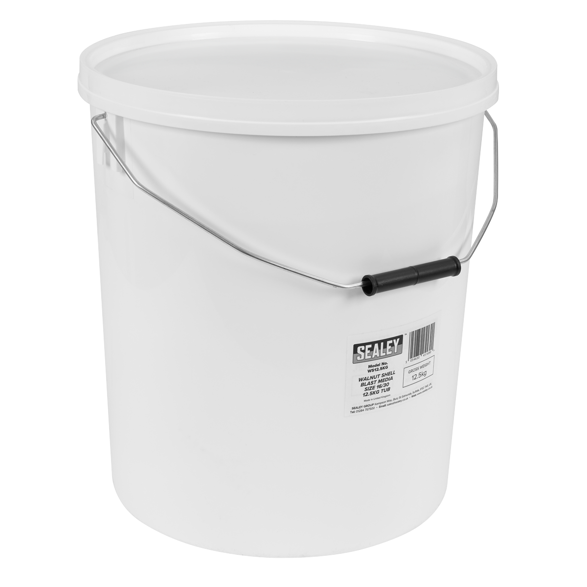 Sealey WS12.5KG Walnut Shell Blast Media - Size 16/30 - 12.5kg Tub