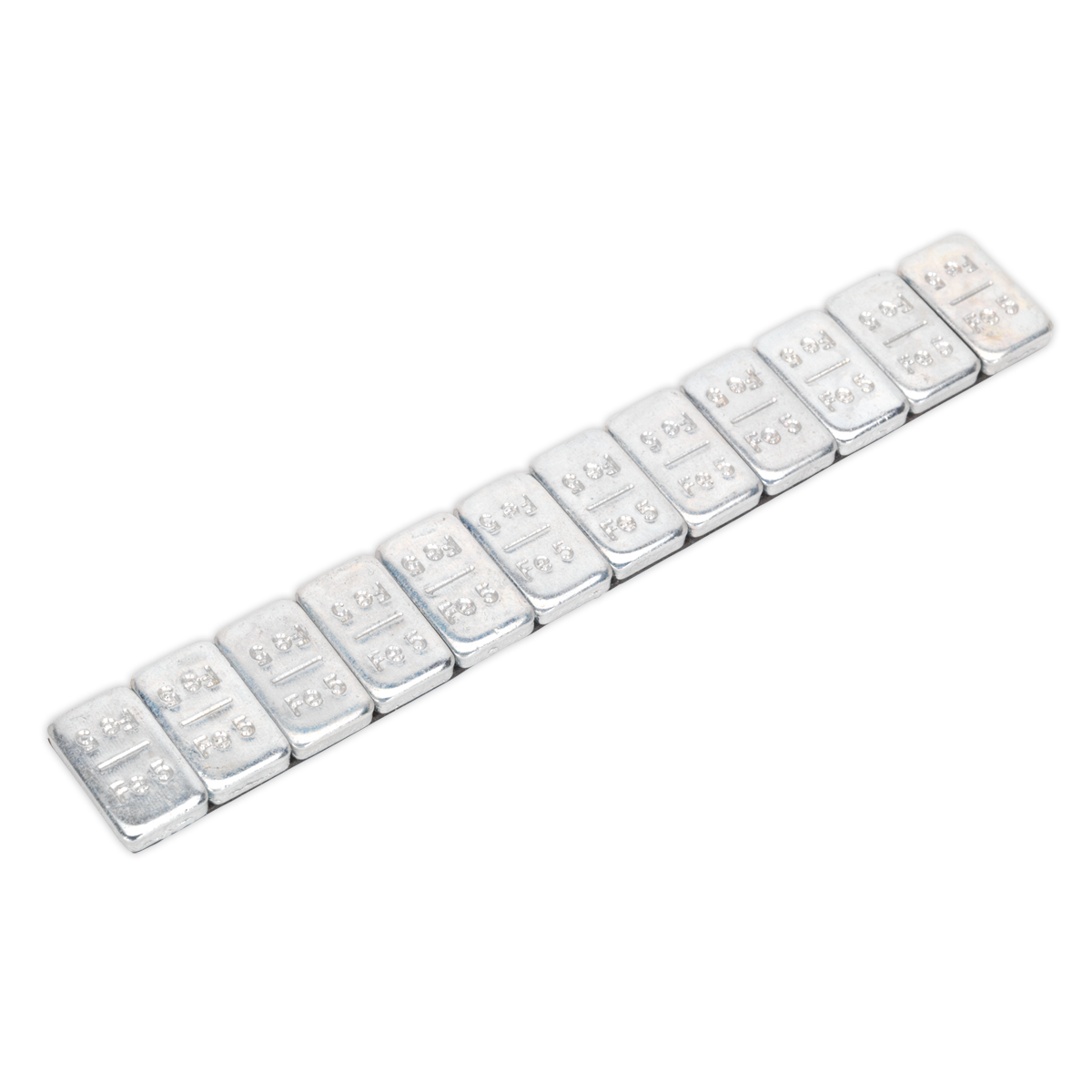 Sealey WWSA5 Steel Adhesive Wheel Weight 5g Strip of 12 - Pack of 100