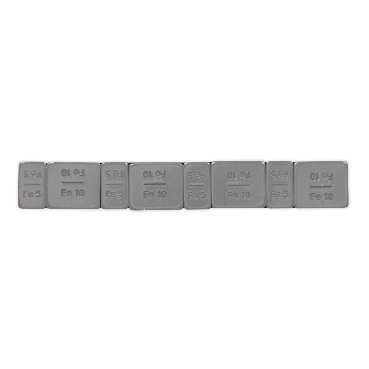 Sealey WWSA510PC Plastic Coated Zinc Plated Adhesive Wheel Weight 5/10g Strip of 8 (4 x Each Weight) - additional view 2