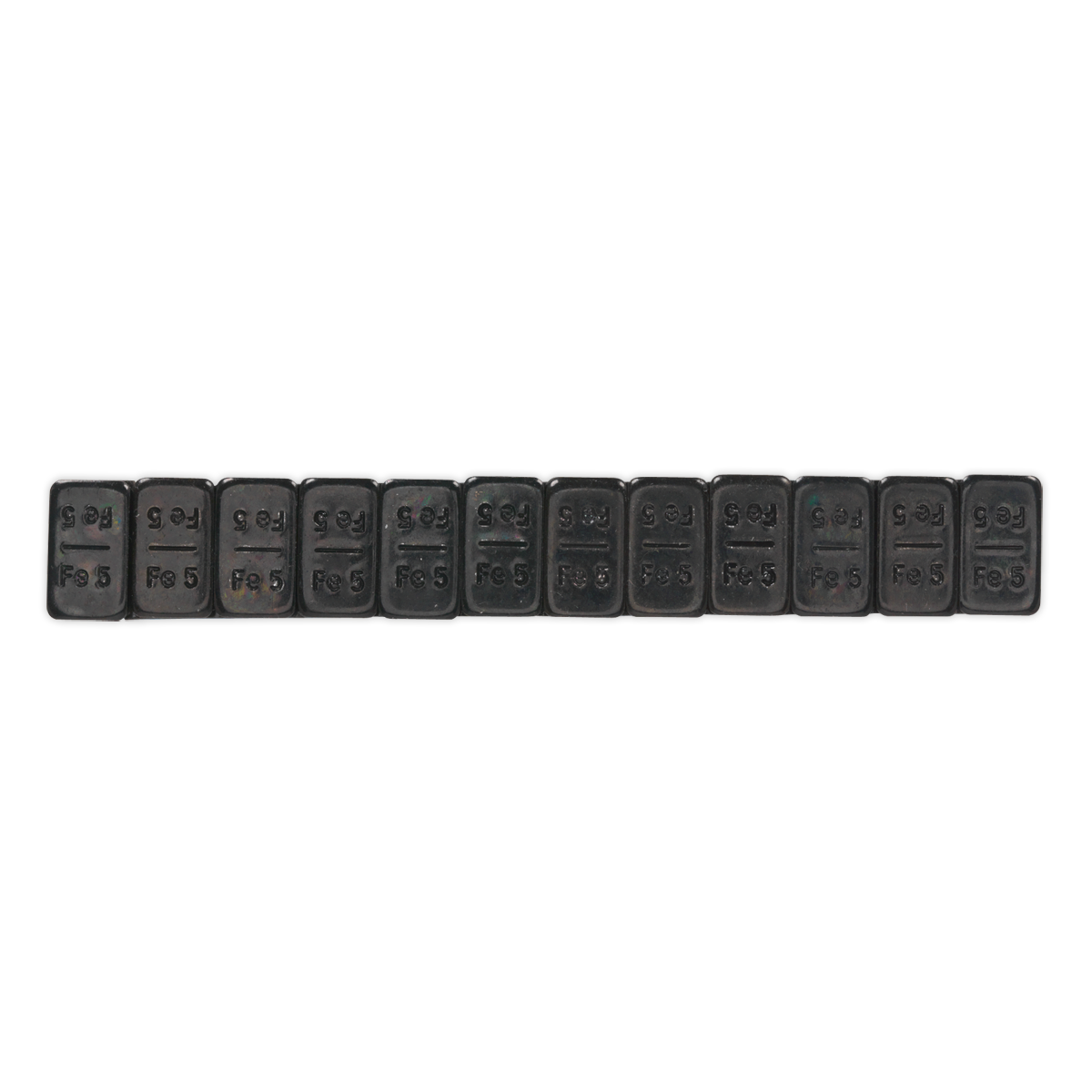 Sealey WWSA5B Black Steel Adhesive Wheel Weight 5g Strip of 12 - Pack of 50 - additional view 2