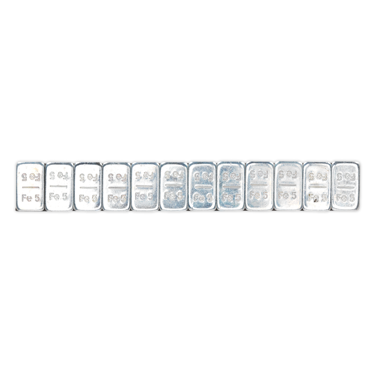 Sealey WWSA5 Steel Adhesive Wheel Weight 5g Strip of 12 - Pack of 100 - additional view 2