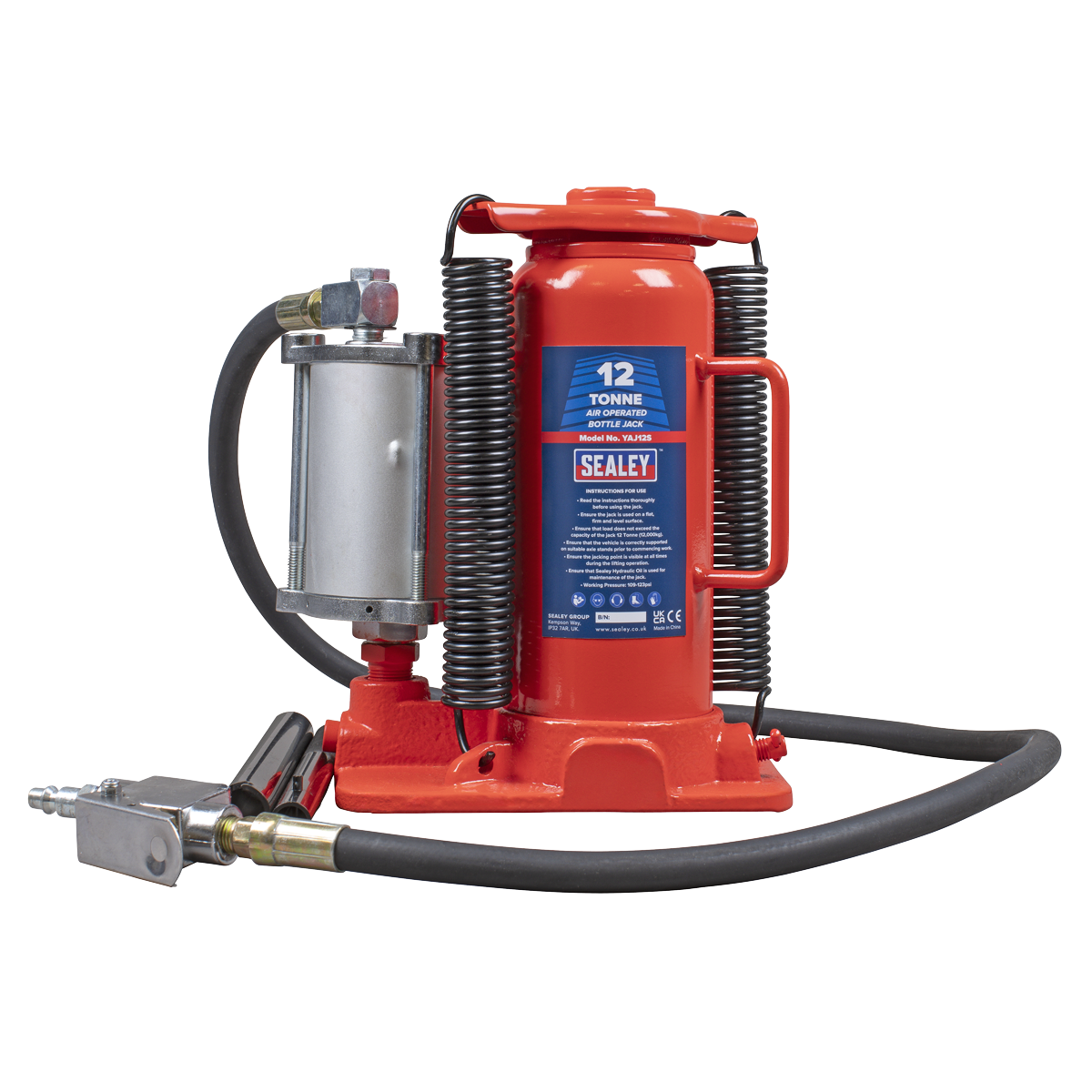 Sealey YAJ12S Air Operated Hydraulic Bottle Jack 12 Tonne - additional view 3