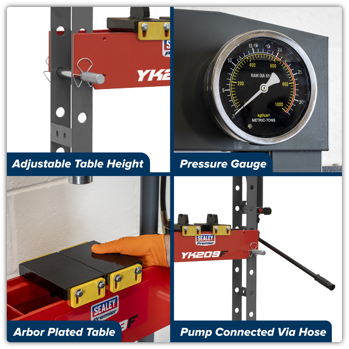 Sealey YK209F Premier Heavy-Duty Floor Type Hydraulic Press 20 Tonne - additional view 11