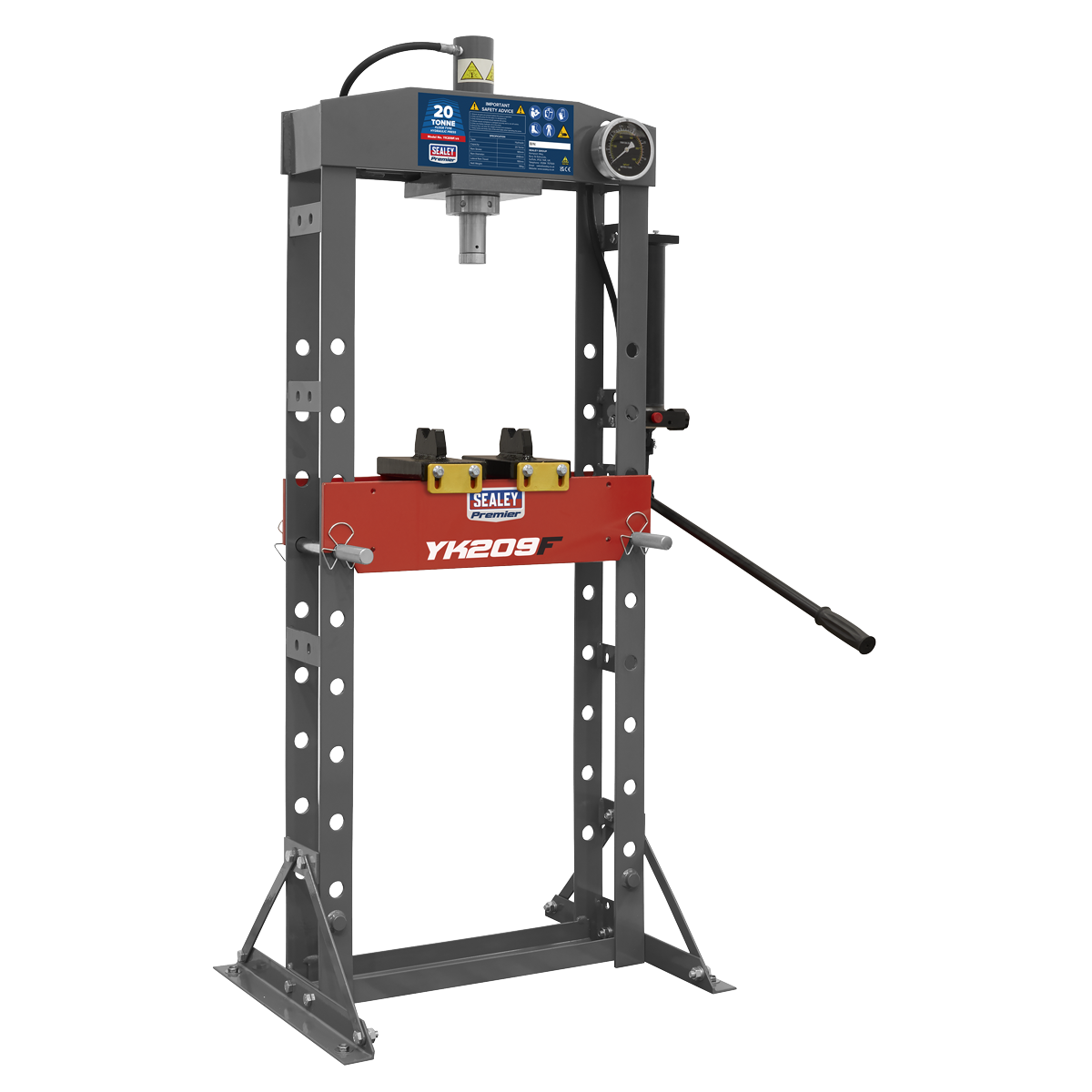 Sealey YK209F Premier Heavy-Duty Floor Type Hydraulic Press 20 Tonne