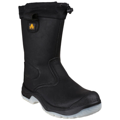 Amblers Safety FS209 Water Resistant Pull On Safety Rigger Boot - Black (18283 - 27080) - 18283-27080-02 - Amblers Safety - Trade Counter Direct