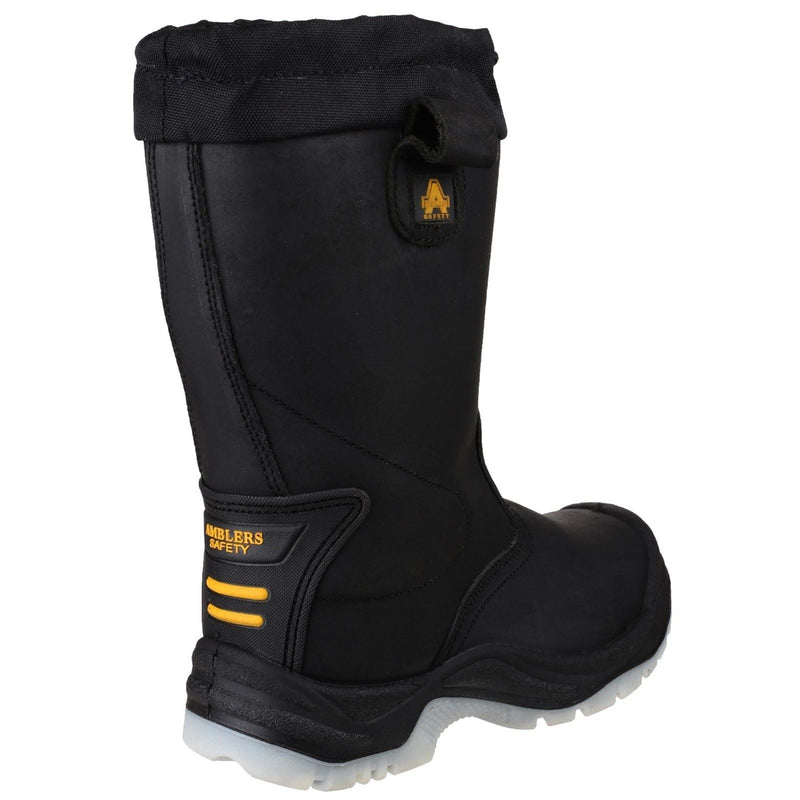 Amblers Safety FS209 Water Resistant Pull On Safety Rigger Boot - Black (18283 - 27080) - 18283-27080-02 - Amblers Safety - Trade Counter Direct