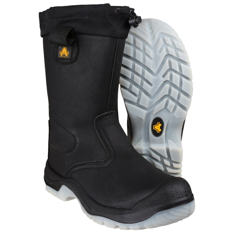 Amblers Safety FS209 Water Resistant Pull On Safety Rigger Boot - Black (18283 - 27080) - 18283-27080-02 - Amblers Safety - Trade Counter Direct
