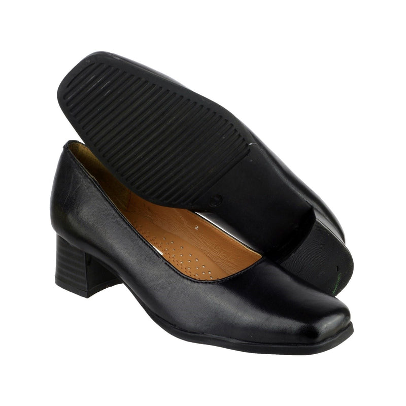 Amblers Walford Ladies Wide Fit Court - Black (15233 - 19514) - 15233-19514-01 - Amblers - Trade Counter Direct