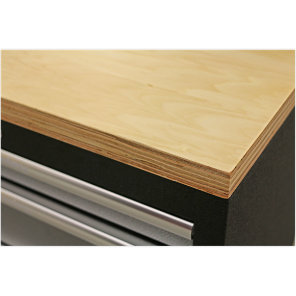 Sealey APMSSTACK01W Superline Pro 4.9m Storage System - Wood Worktop