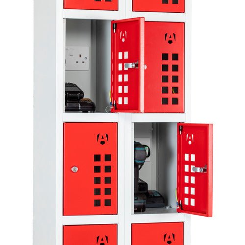 Armorgard Powerstation, 10 Door Battery Charging Locker Bank - PWS10 - PWS10 - Armorgard - Trade Counter Direct