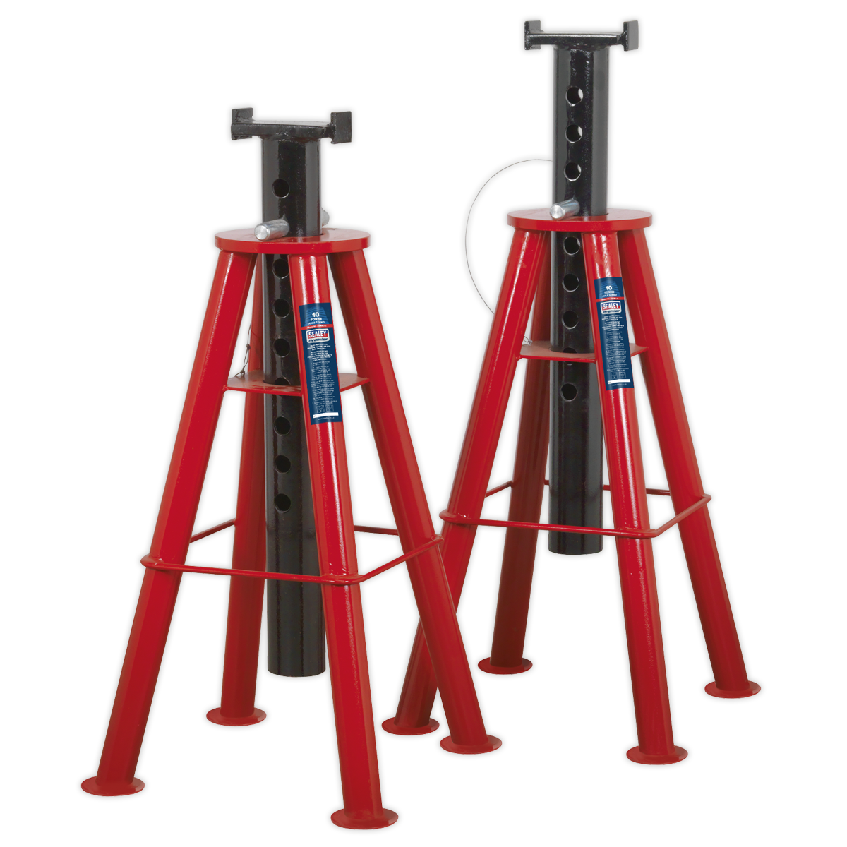 Sealey AS10H Axle Stands (Pair) 10tonne Capacity per Stand High Level