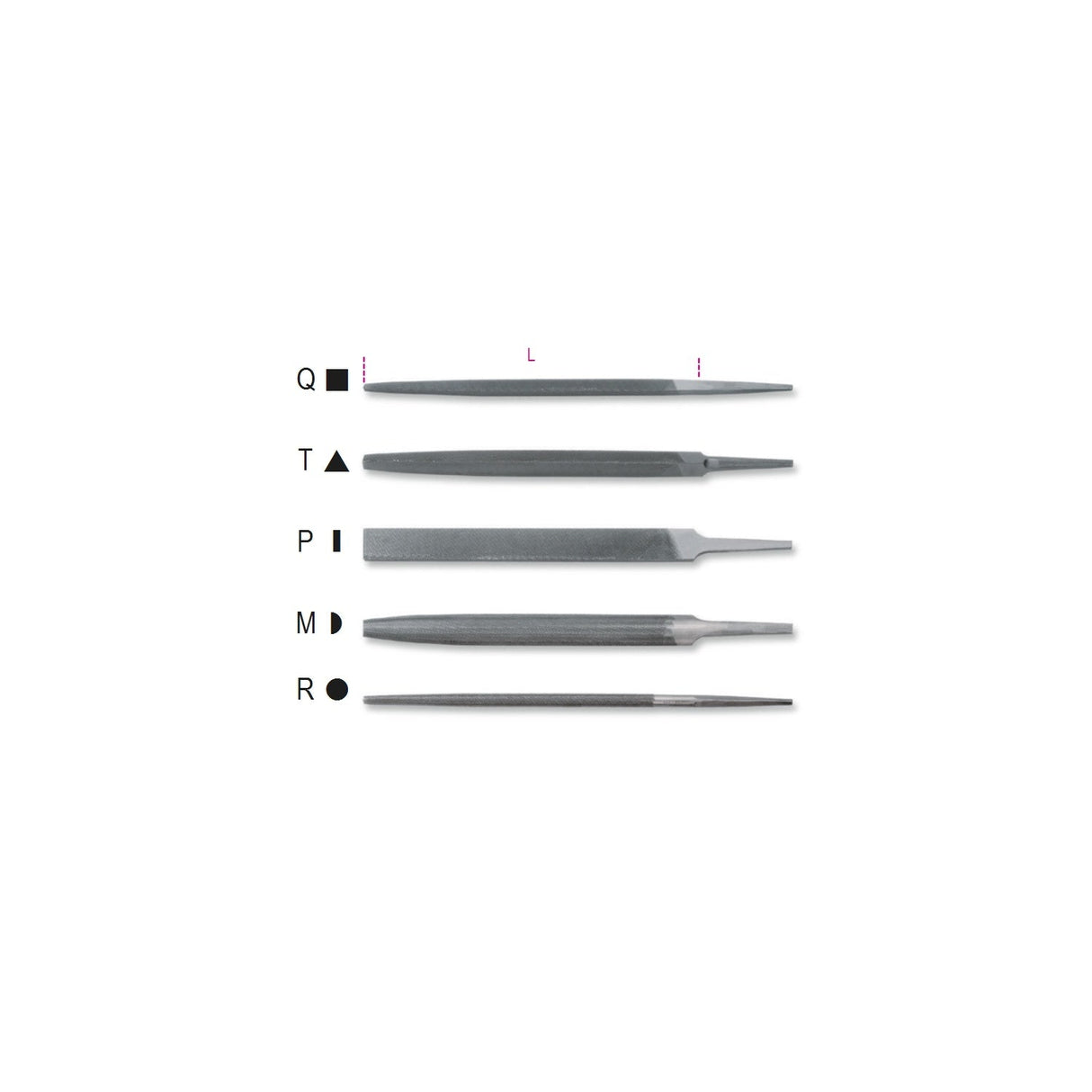 Beta 10 Inch Bastard Cut Files Without Handles - 1718D10/... - 1718D10/P - WEB-017180145 - Beta - Trade Counter Direct