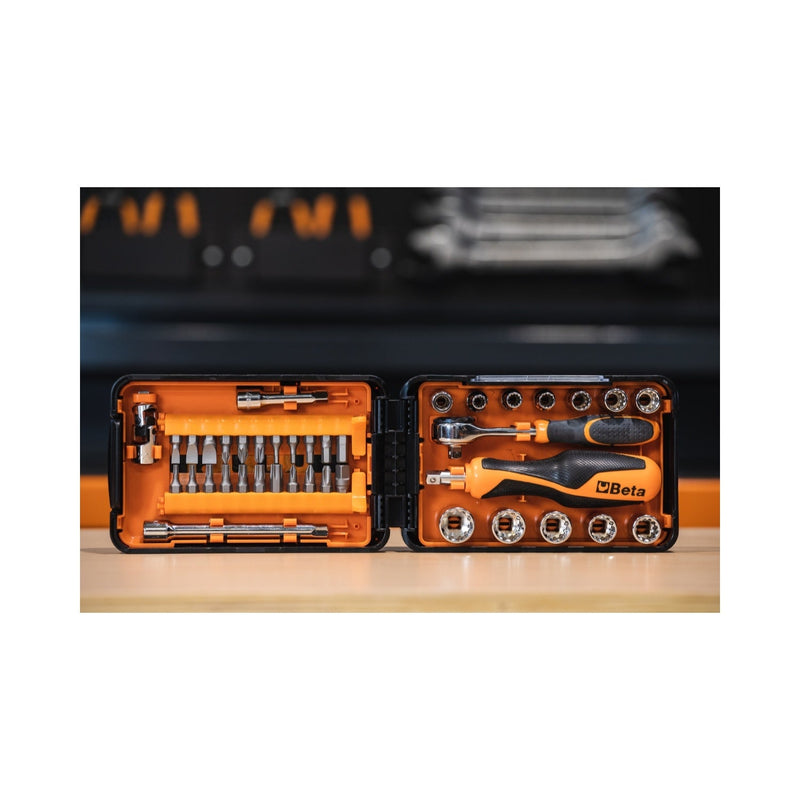 Beta 11 Gear Lock Sockets, 21 Bits And 7 Accessories Set - 900/C39U - WEB-009001947 - Beta - Trade Counter Direct