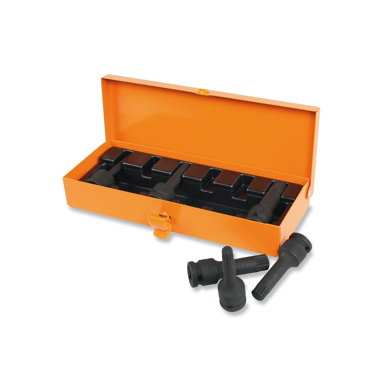 Beta 1/2" Drive Impact Socket Driver Set For Xzn Head Screws, 6 Pieces - 720XZN/C6 - WEB-007201530 - Beta - Trade Counter Direct