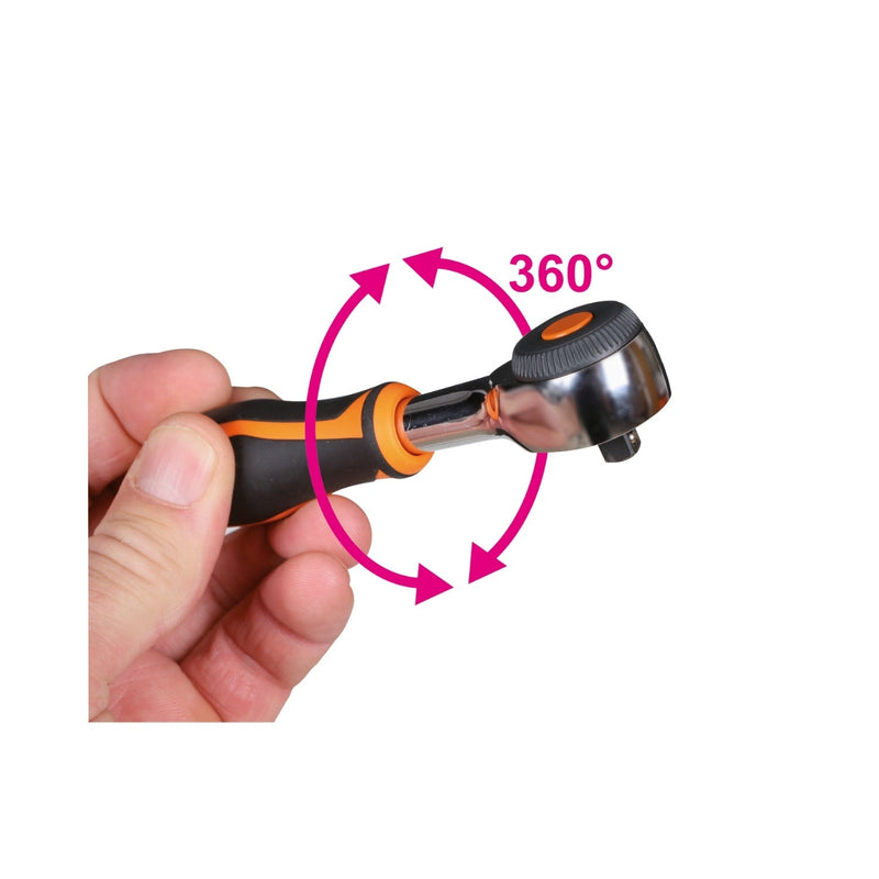 Beta 1/2" Drive Reversible Ratchet With Rotating Handle, 52 Tooth Mechanism - 920/58 - WEB-009200926 - Beta - Trade Counter Direct