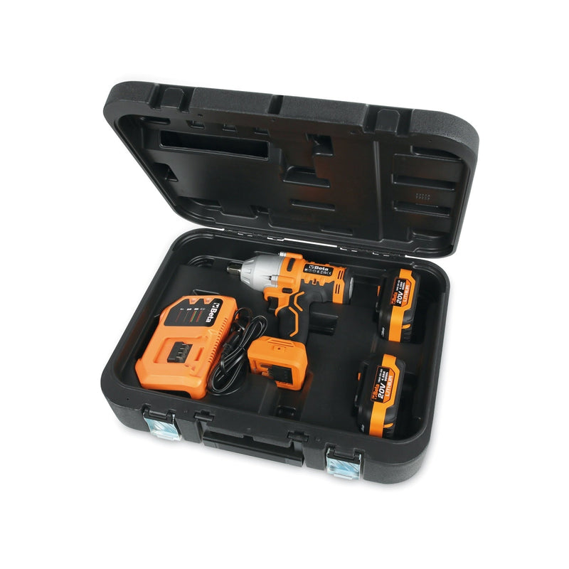 Beta 20V 1/2In Brushless Impact Wrench Kit 600 Nm With Technical Fabric Bag - 1984/K600+BORSA - WEB-019840038 - Beta - Trade Counter Direct