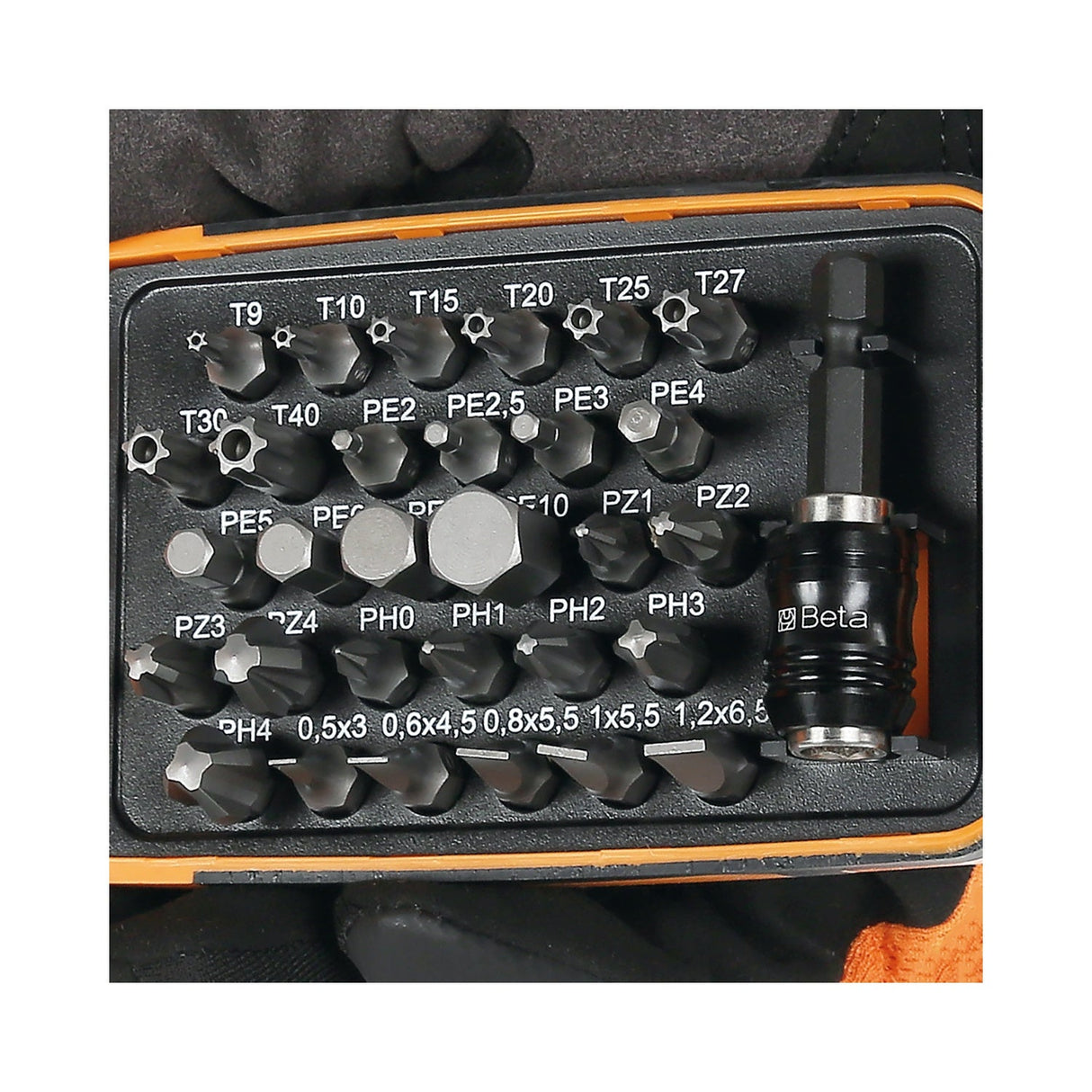 Beta 30 - Piece Bit Set With Magnetic Bit Holder In Pocket Case - 861MIX/A31 - WEB-008610802 - Beta - Trade Counter Direct