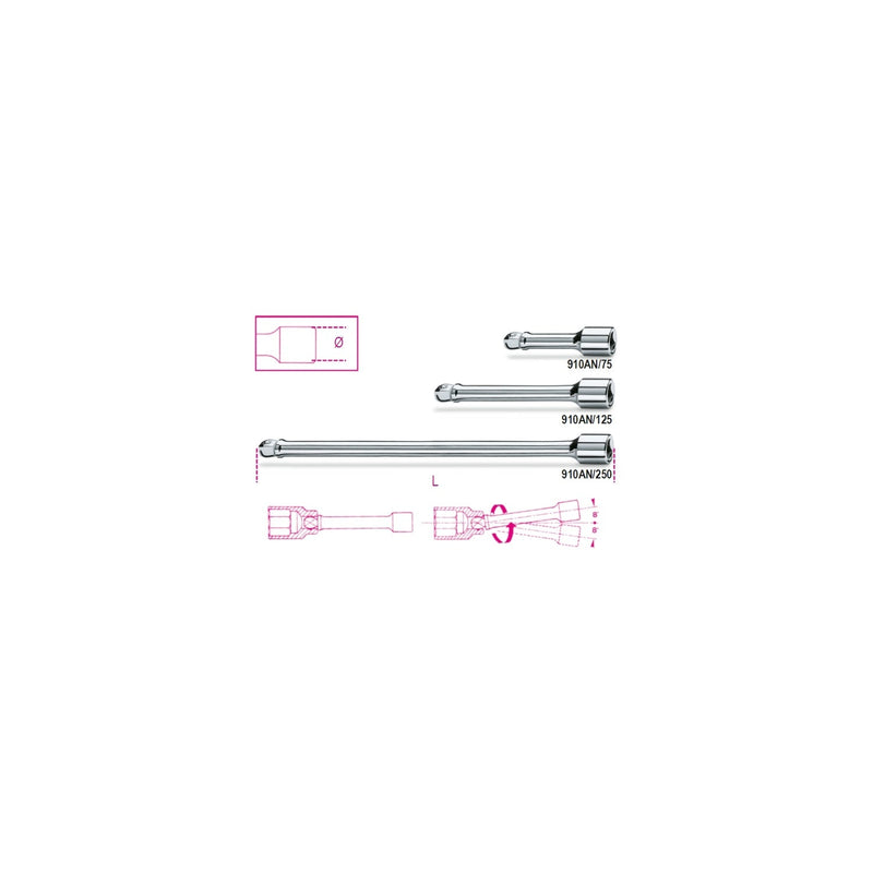 Beta 3/8" Wobble Extension Bar 125 Mm - 910AN - 910AN/125 - WEB-009100828 - Beta - Trade Counter Direct