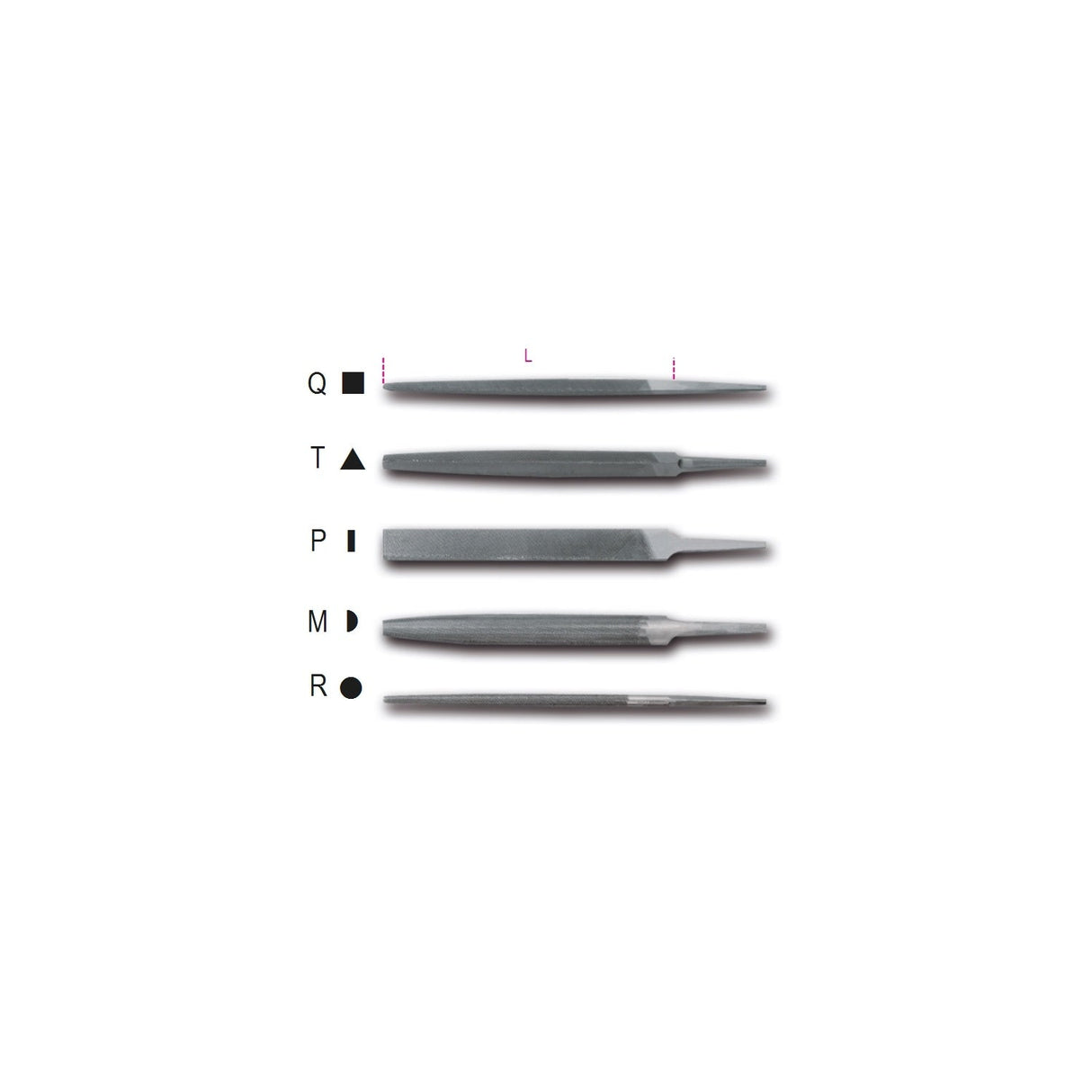 Beta 8 Inch Bastard Cut File Without Handle - 1718D8/... - 1718D8/T - WEB-017180133 - Beta - Trade Counter Direct