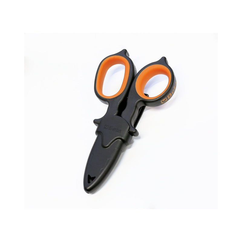 Beta Double - Acting Electricians' Scissors With Milling Profile In Dlc - Coated Stainless Steel - 1128BAX - WEB-011280088 - Beta - Trade Counter Direct