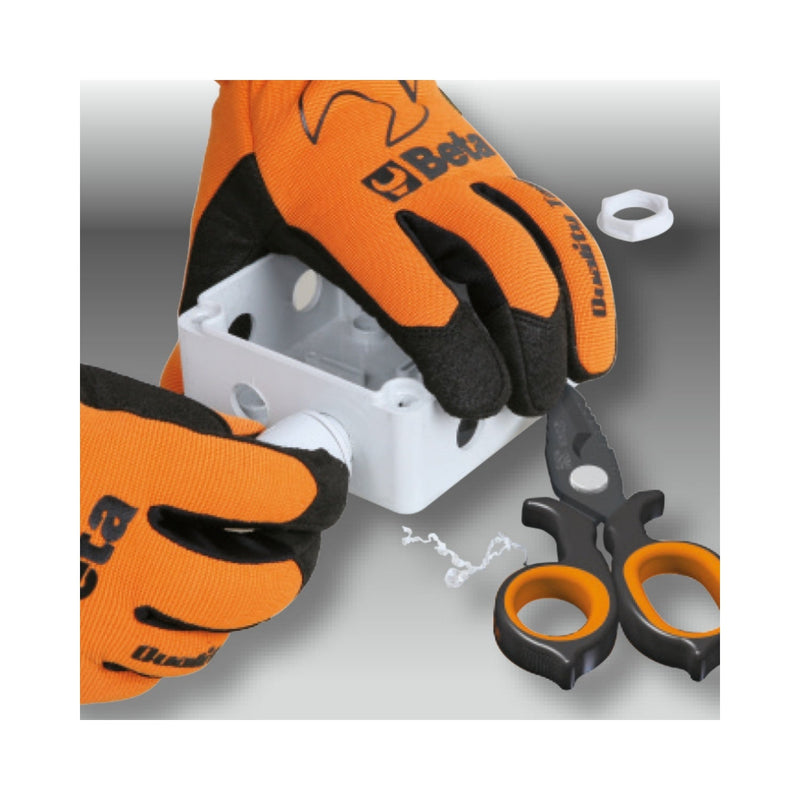 Beta Double - Acting Electricians' Scissors With Milling Profile In Dlc - Coated Stainless Steel - 1128BAX - WEB-011280088 - Beta - Trade Counter Direct