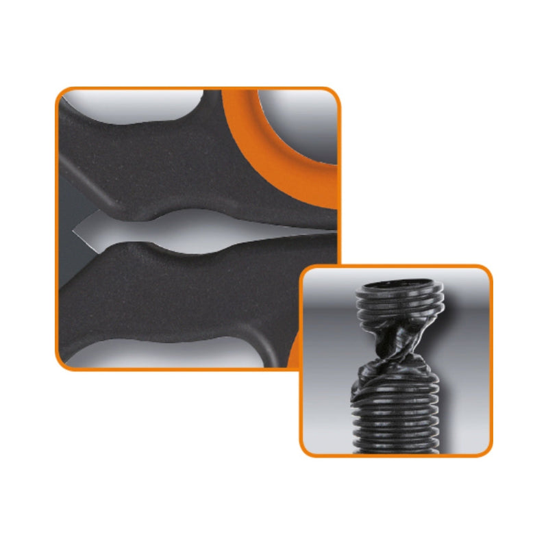 Beta Double - Acting Electricians' Scissors With Milling Profile In Dlc - Coated Stainless Steel - 1128BAX - WEB-011280088 - Beta - Trade Counter Direct