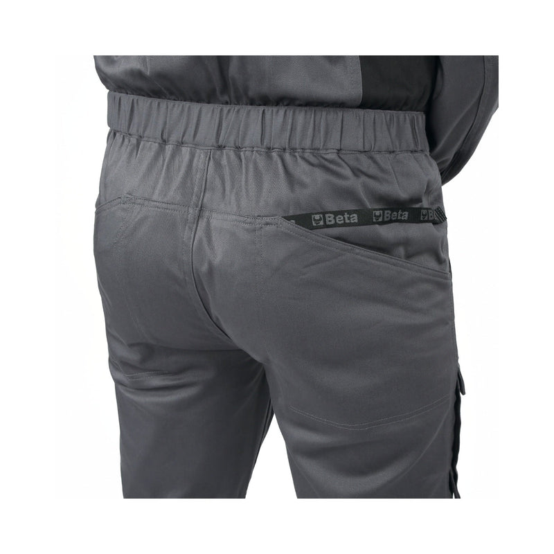 Beta Grey Cotton Stretch Work Overalls Size L - 7935MG - 7935MG L - WEB-079350403 - Beta - Trade Counter Direct