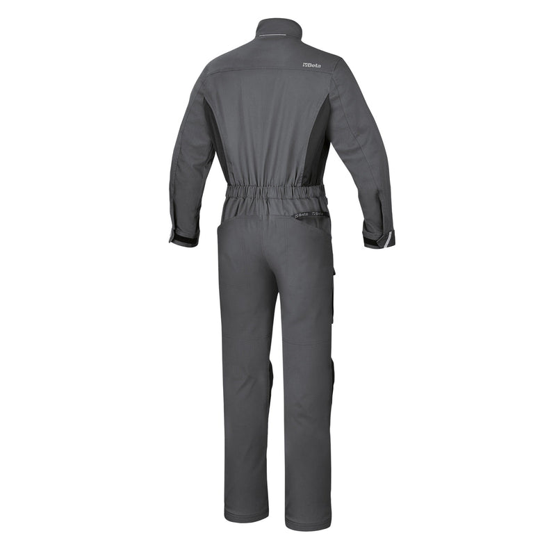 Beta Grey Cotton Stretch Work Overalls Size L - 7935MG - 7935MG L - WEB-079350403 - Beta - Trade Counter Direct