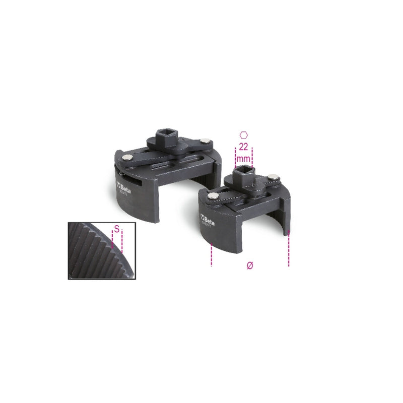 Beta Heavy - Duty Self - Locking Oil Filter Wrench 80–110 Mm - 1493Y - 1493Y/1 - WEB-014930120 - Beta - Trade Counter Direct