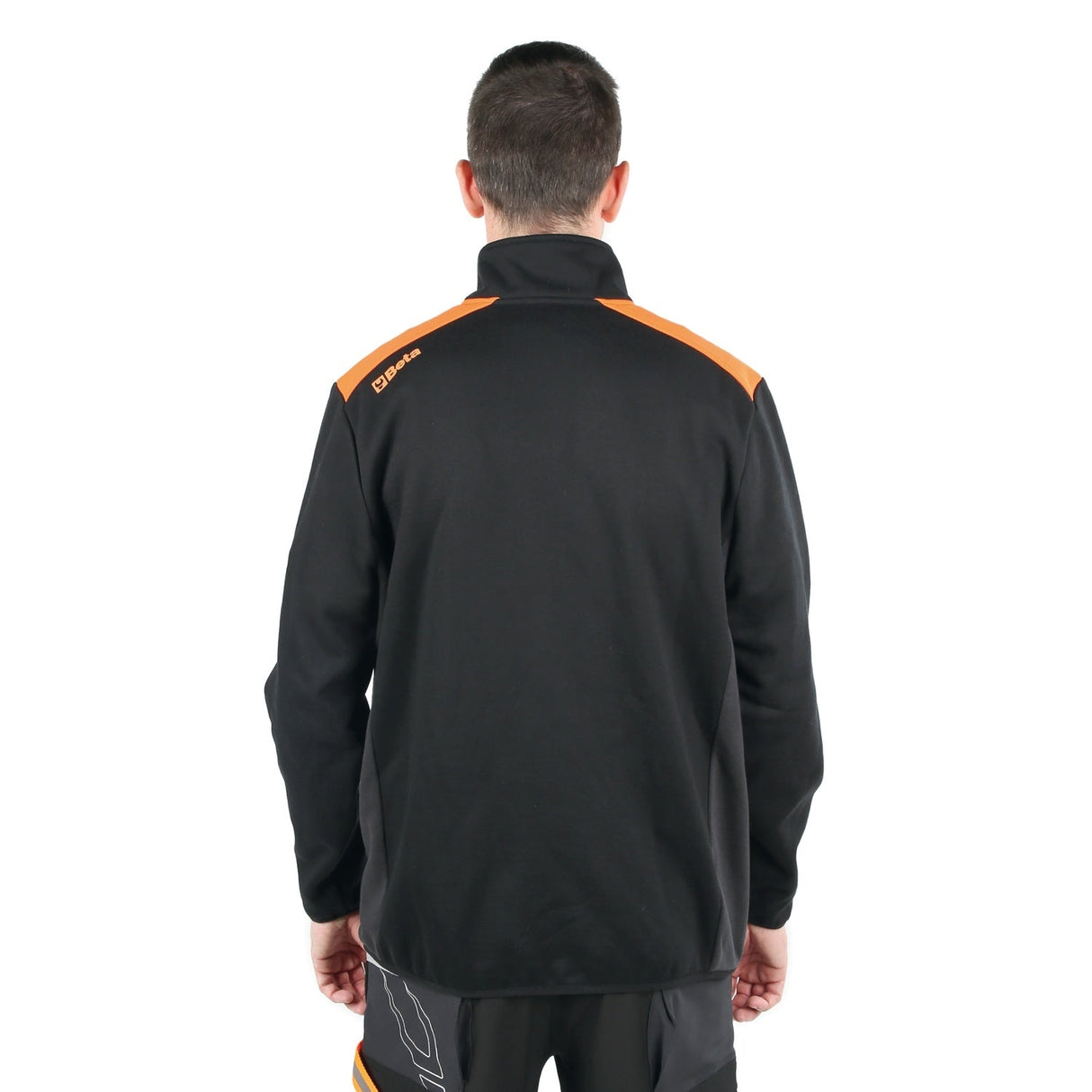 Beta Long - Zipped Black Sweatshirt With Anthracite Grey Inserts Xl - 7565NG - 7565NG XL - WEB-075650404 - Beta - Trade Counter Direct
