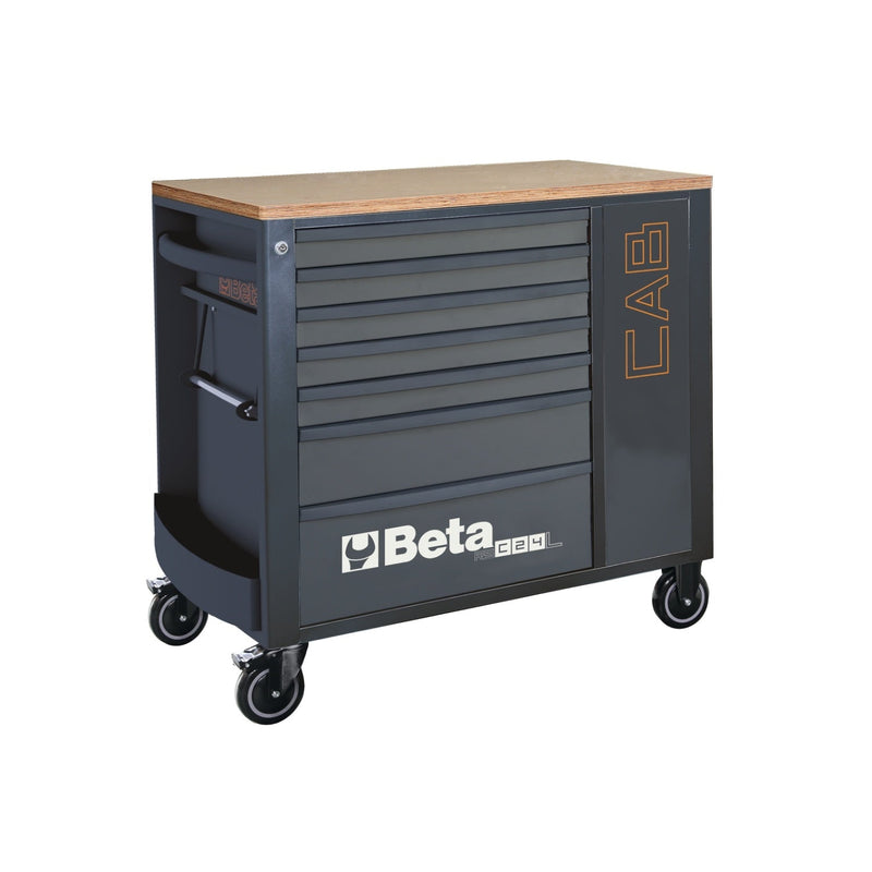 Beta Mobile Roller Cab With 7 Drawers And Side Tool Cabinet - RSC24L - CAB - RSC24L - CAB/O - WEB-024004471 - Beta - Trade Counter Direct