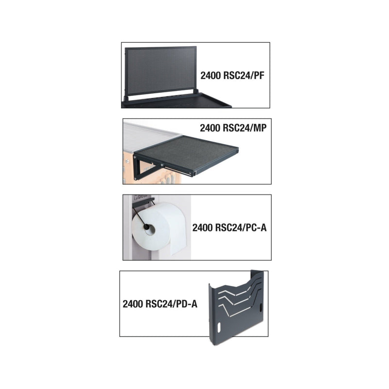 Beta Mobile Roller Cabinet With 8 Drawers And 411 - Tool Assortment - 2400 RSC24A/8 - VIL - 2400 RSC24A/8 - VIL/A - WEB-024004884 - Beta - Trade Counter Direct