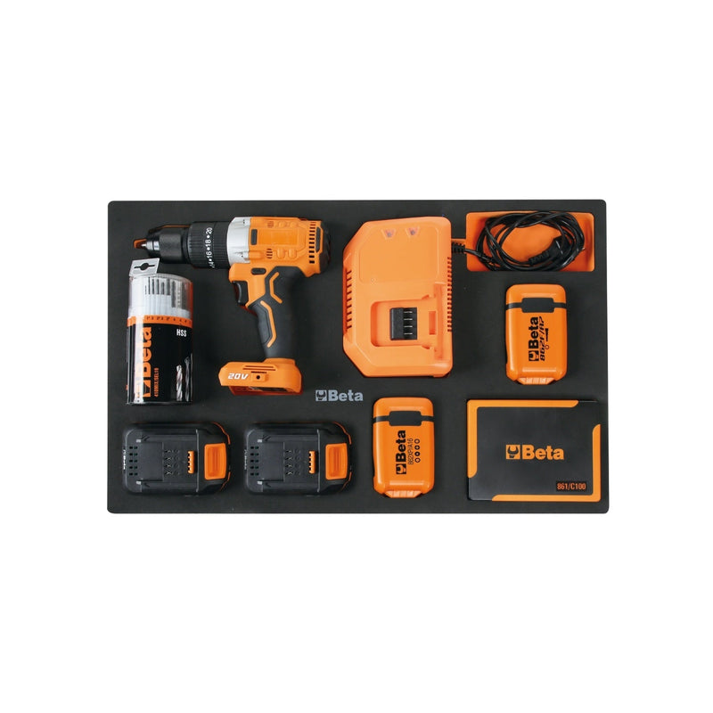 Beta Mobile Roller Cabinet With 8 Drawers And 411 - Tool Assortment - 2400 RSC24A/8 - VIL - 2400 RSC24A/8 - VIL/A - WEB-024004909 - Beta - Trade Counter Direct