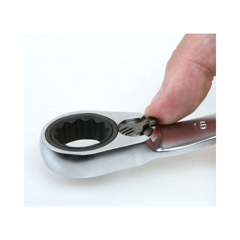 Beta Reversible Ratcheting Double - Ended Offset Bi - Hex Ring Wrench 17 X 19 Mm - 195P - 195P 17X19 - WEB-001950219 - Beta - Trade Counter Direct