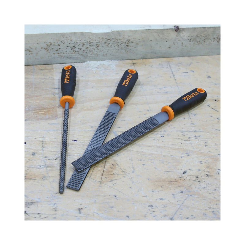 Beta Set Of 3 Second - Cut Rasps With Handles In Hanging Wallet - 1719BMR/B3 - WEB-017190358 - Beta - Trade Counter Direct