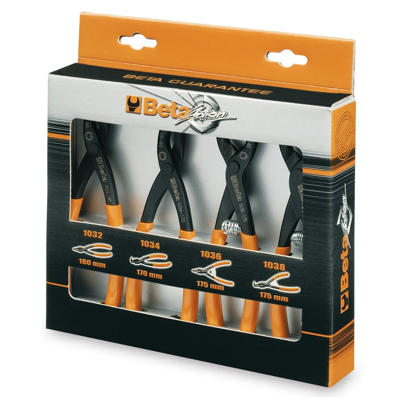 Beta Set of 4 circlip pliers for elastic safety rings - 1031/S4 - WEB-010310000 - Beta - Trade Counter Direct