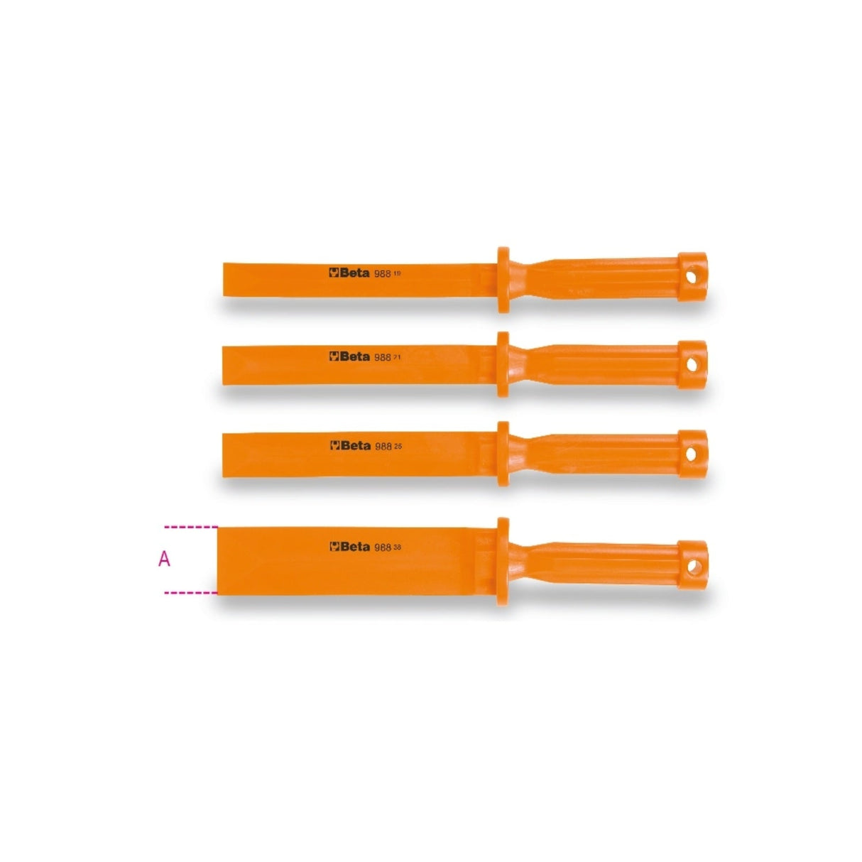 Beta Set Of 4 Scratchproof Plastic Flat Chisels - 988/K4 - WEB-009880104 - Beta - Trade Counter Direct