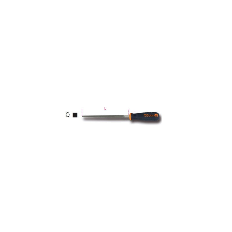 Beta Smooth Square File With Handle 250 Mm - 1719BMX...Q - 1719BMX10/Q - WEB-017190072 - Beta - Trade Counter Direct