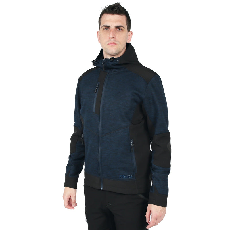 Beta Technical Fleece Hoodie With Softshell Fabric Inserts Size L - 7637B - 7637B L - WEB-076370103 - Beta - Trade Counter Direct