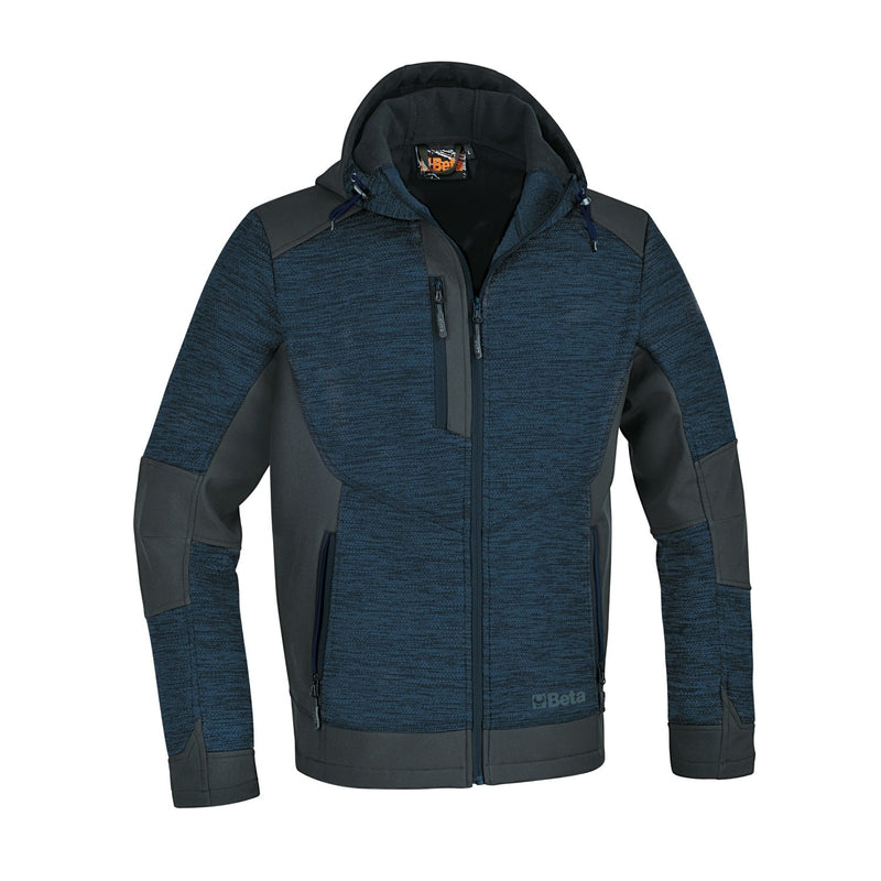 Beta Technical Fleece Hoodie With Softshell Fabric Inserts Size L - 7637B - 7637B L - WEB-076370103 - Beta - Trade Counter Direct