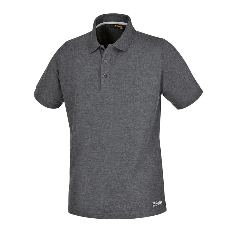 Beta Three - Button Cotton Work Polo Shirt - 7552G S - WEB-075520401 - Beta - Trade Counter Direct